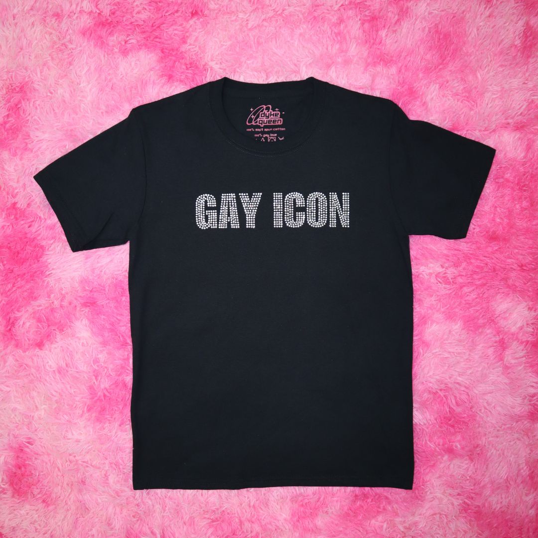 Rhinestoned Gay Icon Baby Tee