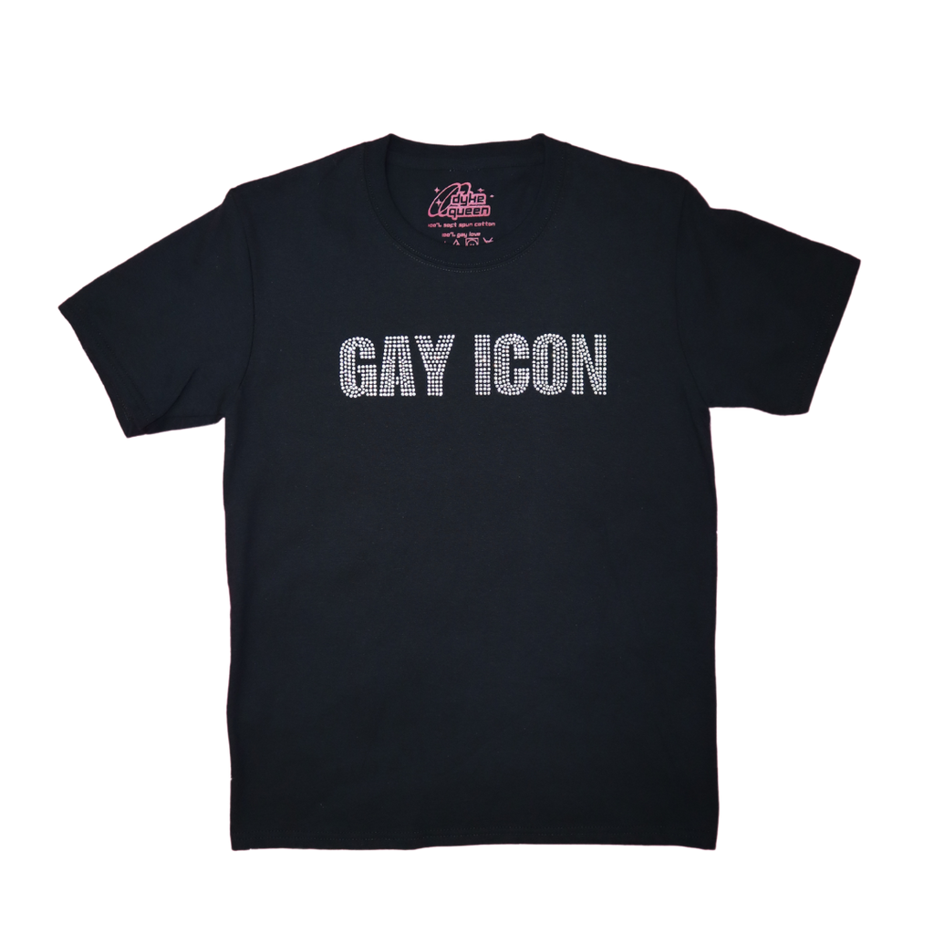 Rhinestoned Gay Icon Baby Tee