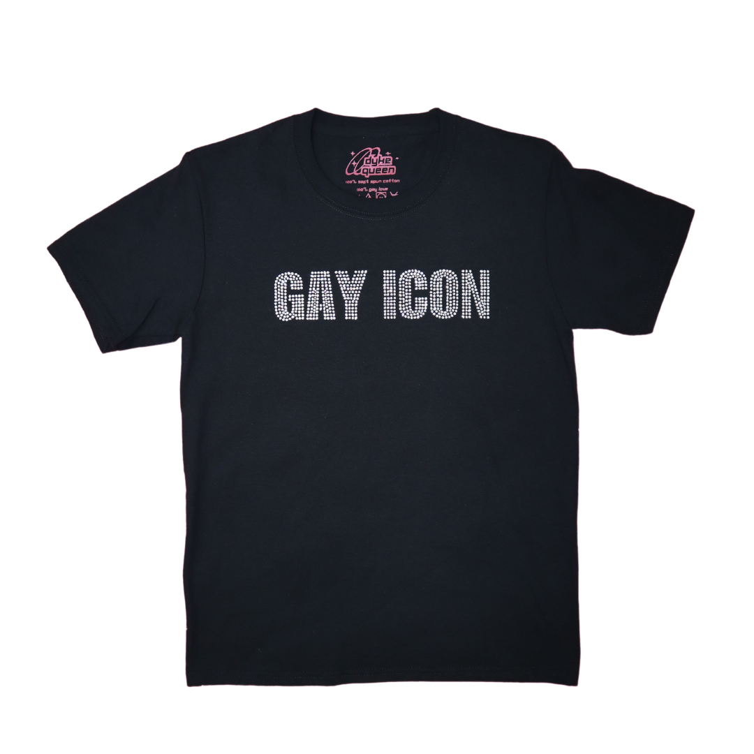 Rhinestoned Gay Icon Baby Tee