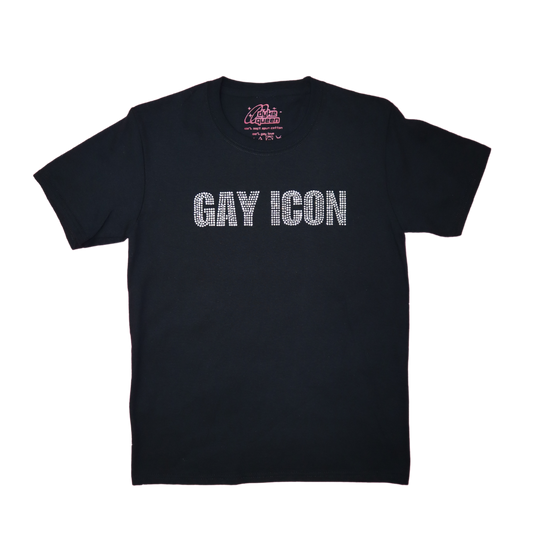 Rhinestoned Gay Icon Baby Tee