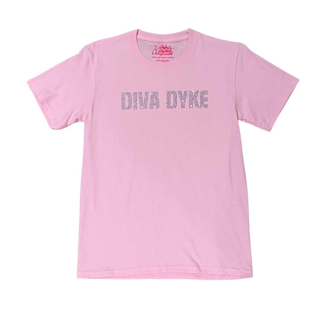 Rhinestoned Diva Dyke Baby Tee