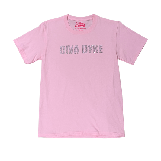 Rhinestoned Diva Dyke Baby Tee