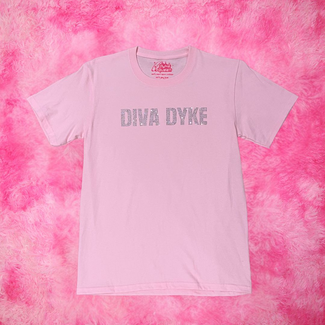 Rhinestoned Diva Dyke Baby Tee