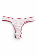 The Mariella Polka Dot Ruffle Cotton Thong