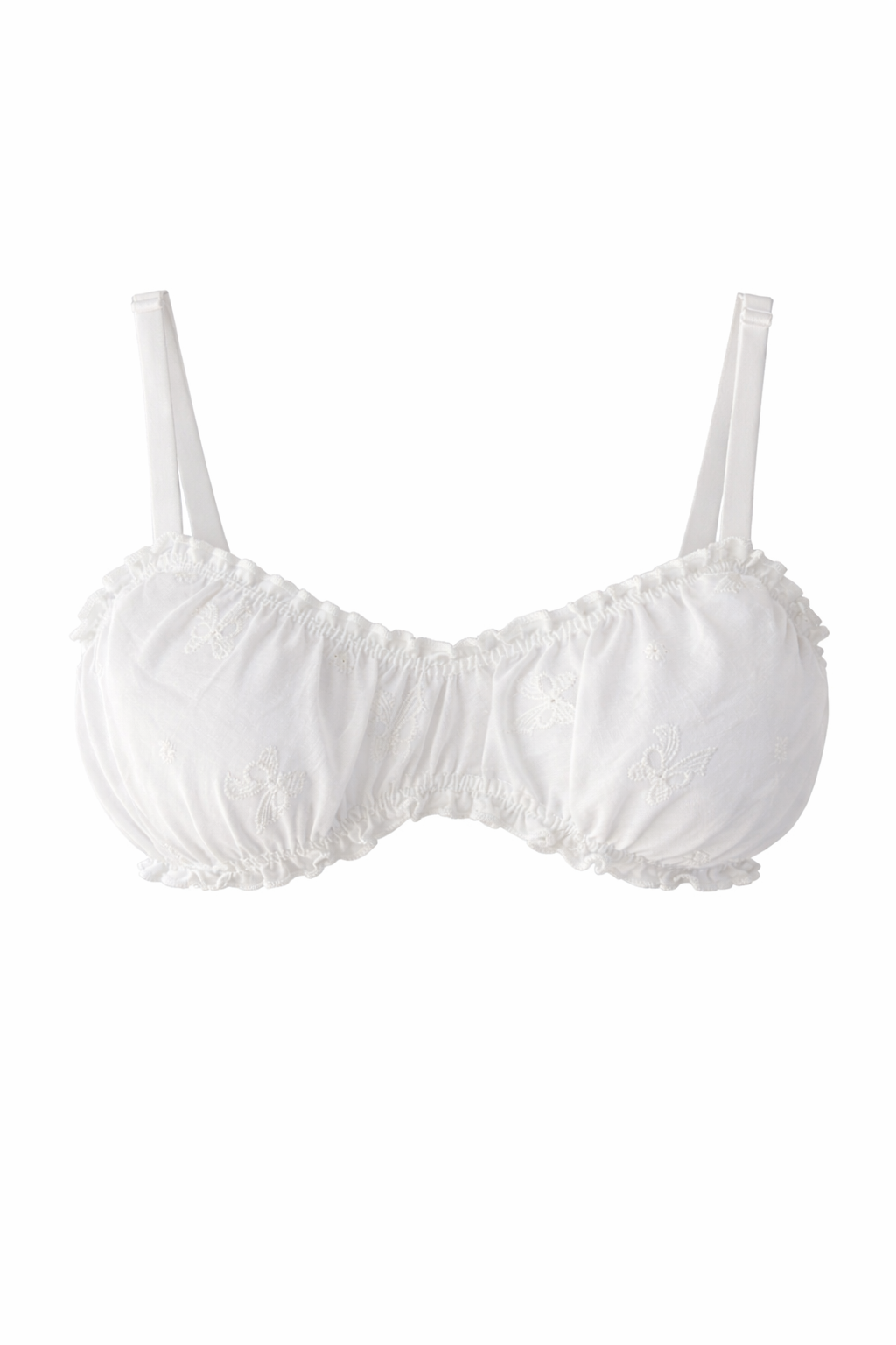 The Soleil Bow Eyelet Cotton Bralette