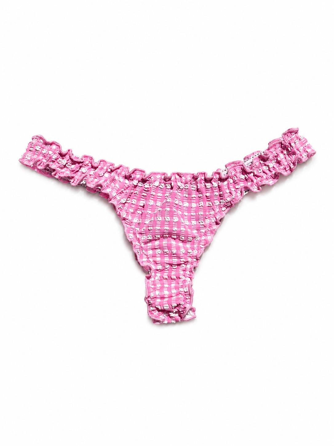 Get Me Wet Thong Bikini Bottom - Hibiscus